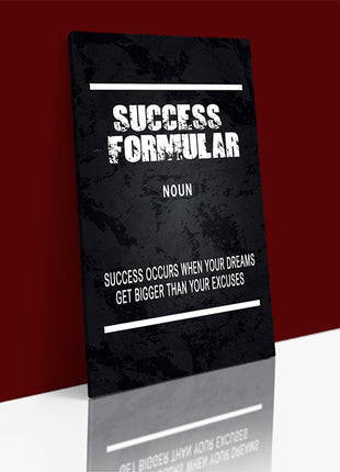 SUCCESS FORMULA: SUCCESS OCCURS WHEN YOUR DREAMS GET BIGGER THAN YOUR EXCUSES AOAY12622