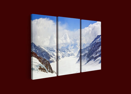 Great Aletsch Glacier Switzerland Snow Covered MOUNTAIN AOA14309 {x3}