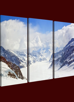 Great Aletsch Glacier Switzerland Snow Covered MOUNTAIN AOA14309 {x3}