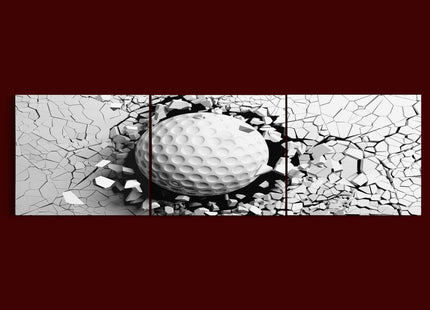 Volleyball ball breaking forcibly through a white wall AOA13077 {x3}