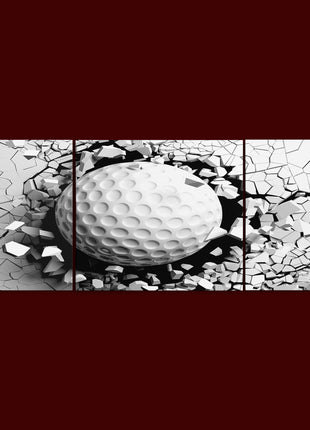 Volleyball ball breaking forcibly through a white wall AOA13077 {x3}