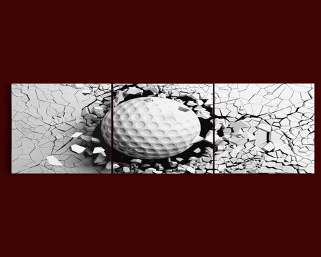 Volleyball ball breaking forcibly through a white wall AOA13077 {x3}