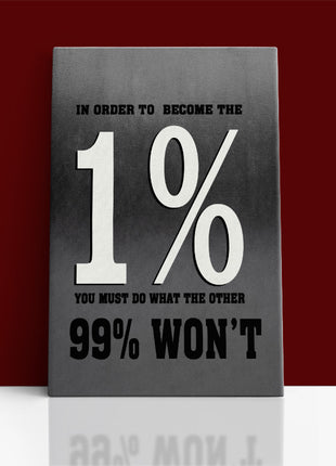 IN ORDER TO BECOME THE 1% YOU MUST DO WHAT THE OTHER 99 WON'T AOA14319
