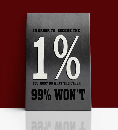 IN ORDER TO BECOME THE 1% YOU MUST DO WHAT THE OTHER 99 WON'T AOA14319
