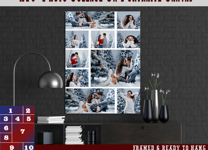 x10 Collage Portrait Canvas Print {2Q} (AOA0083)