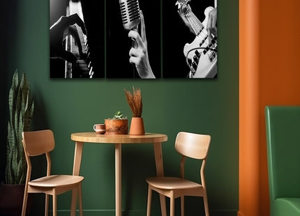 hands playing musical instrument Piano guitar microphone AOA14303 {x3}