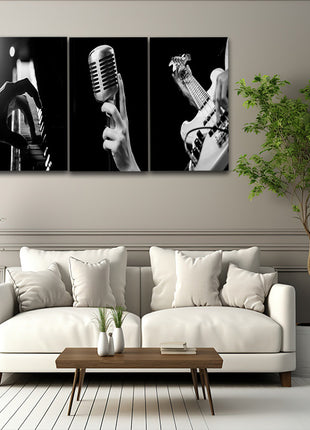 hands playing musical instrument Piano guitar microphone AOA14303 {x3}