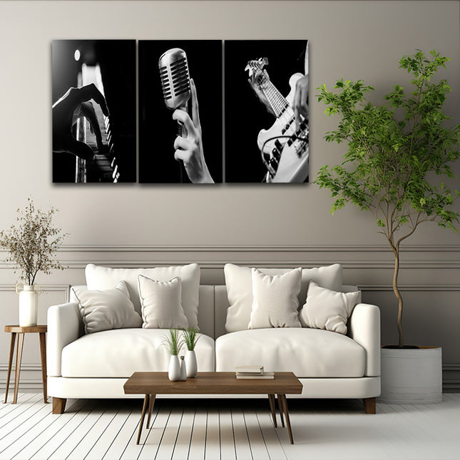 hands playing musical instrument Piano guitar microphone AOA14303 {x3}