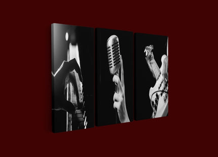 hands playing musical instrument Piano guitar microphone AOA14303 {x3}
