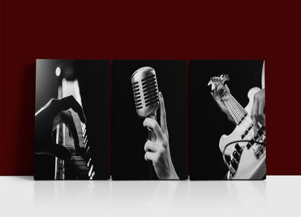 hands playing musical instrument Piano guitar microphone AOA14303 {x3}