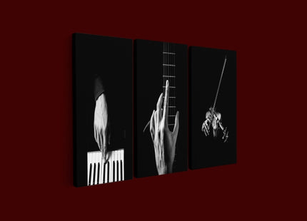 hands playing musical instrument Piano guitar violin AOA14302 {x3}