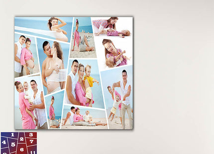 x11 COLLAGE SQUARE CANVAS PRINT{3N) (AOAY0282) BB